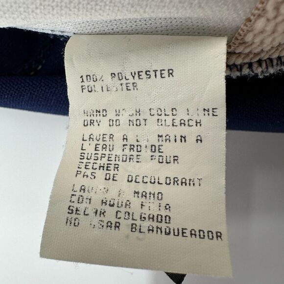 Vintage 60s Swimsuit Size 12 Front Skirt‎ Union Label One Piece Blue White USA - Picture 10 of 14